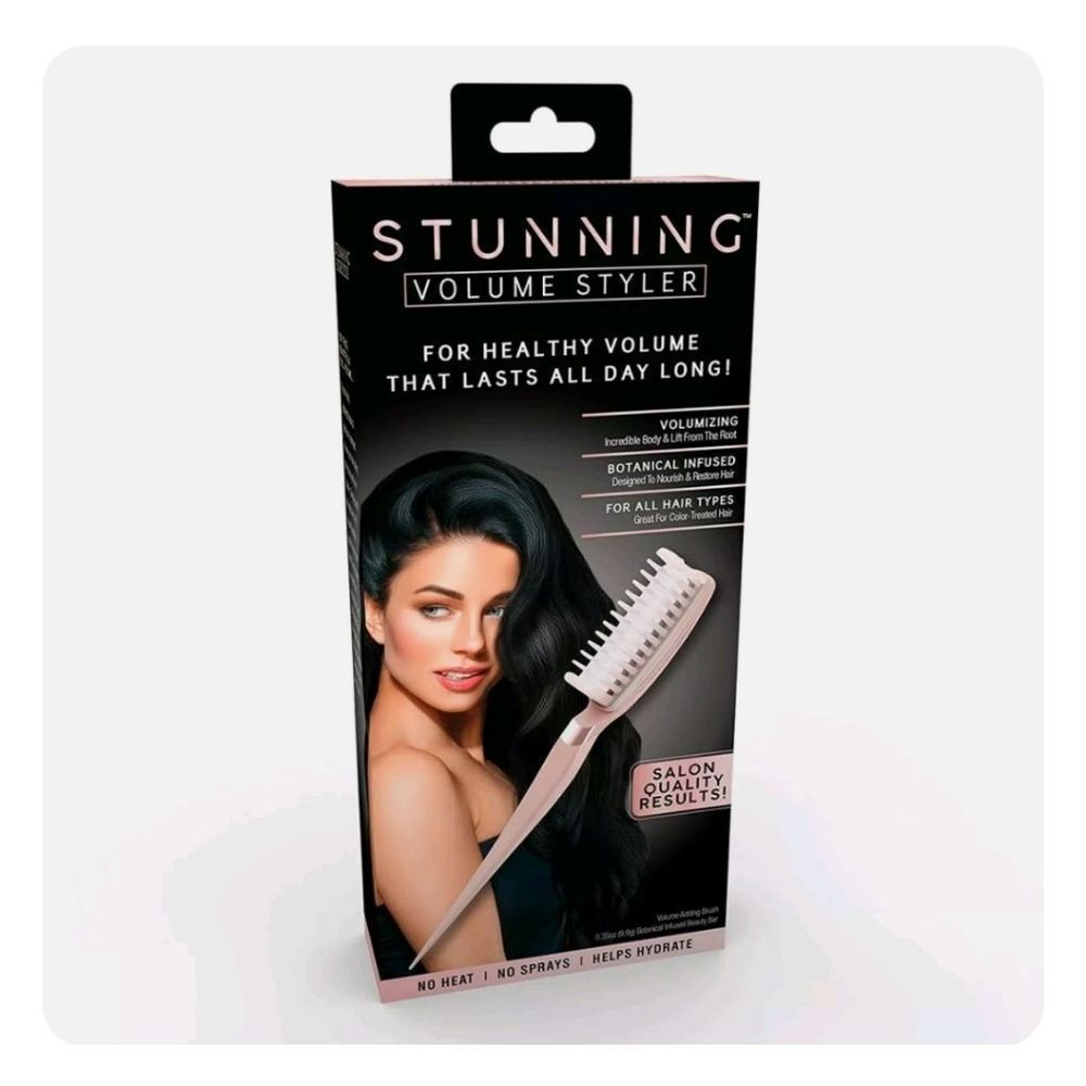 New in Box Stunning Volume Styler Volumizing Hair Brush Rose Gold Color